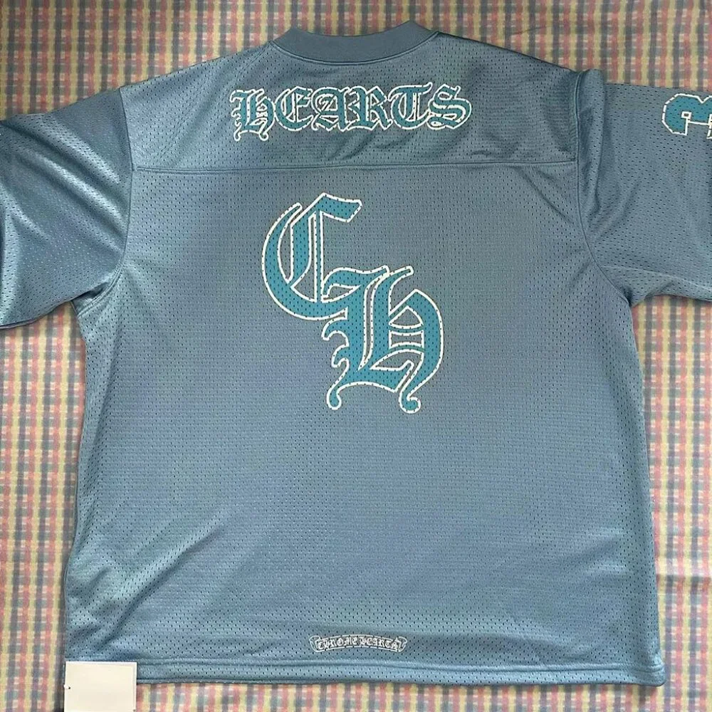 Chrome Hearts Sports Mesh Warm Up Jersey Blue - Picture 3 of 6